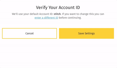 Changing the data.world Account ID in Stitch