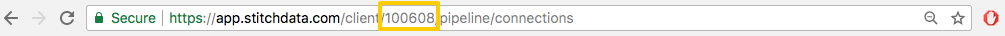 Stitch client ID in the web app URL