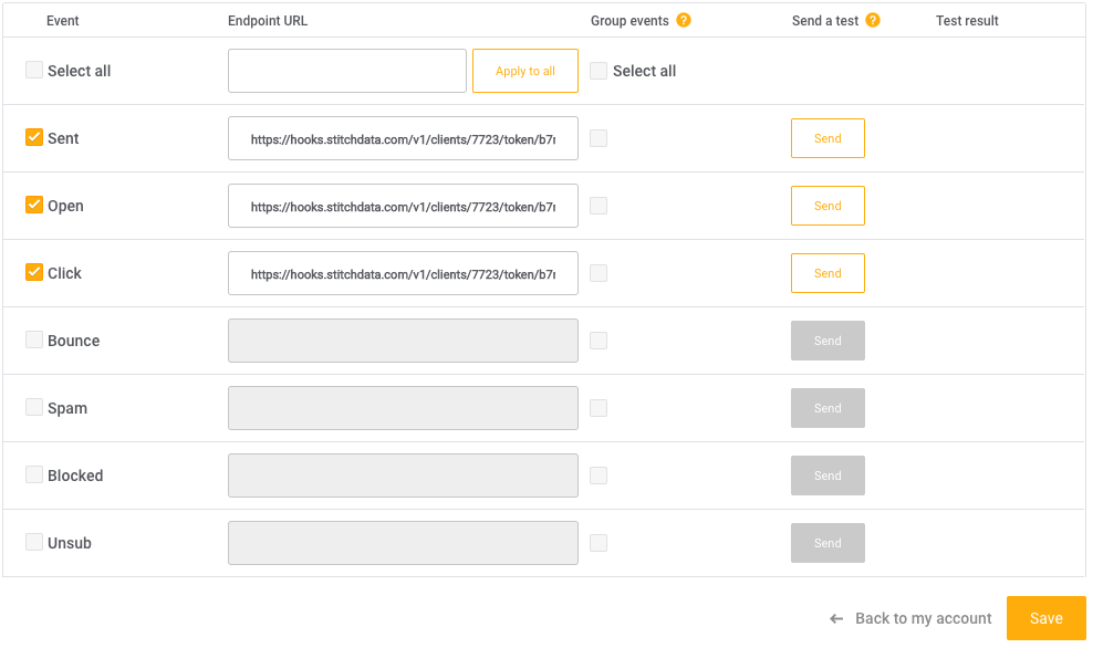 Setting up Mailjet webhooks.