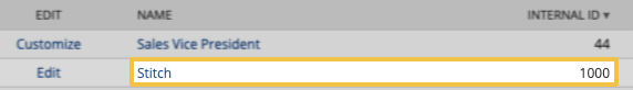 The role's internal ID in the Manage Roles screen in NetSuite